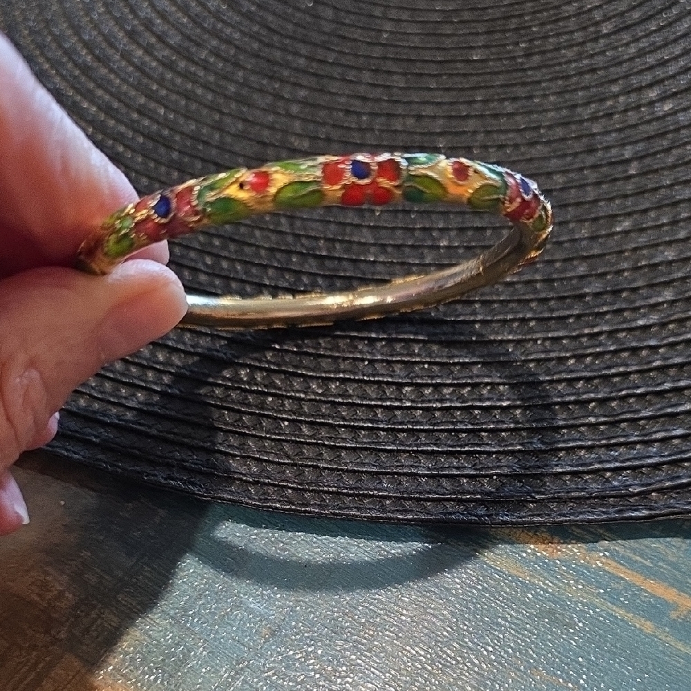 Colorful Floral‎ Gold Bracelet